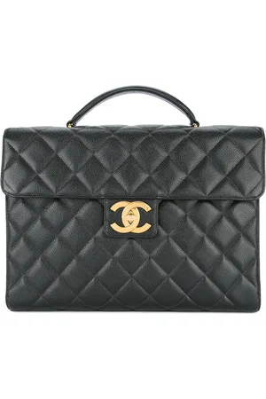 CHANEL Quilted flat briefcase