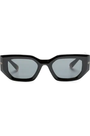 Philipp Plein logo-plaque square-frame Sunglasses - Farfetch