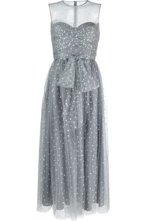 RED Valentino Glitter-detail sleeveless midi dress