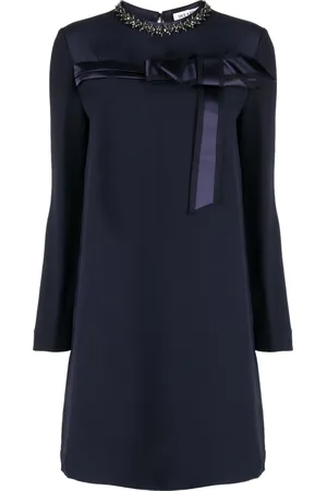 DICE KAYEK Crystal-embellished silk minidress