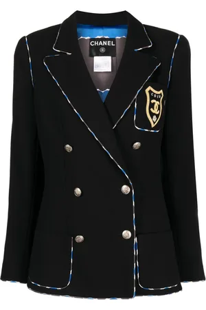 CHANEL 2005 CC double-breasted wool jacket