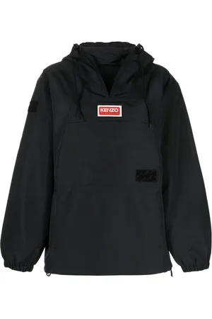 Kenzo Logo-patch hooded windbreaker