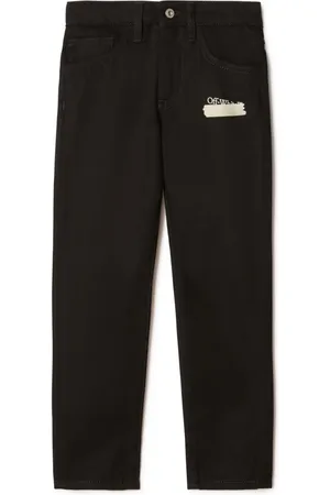 OFF-WHITE Paper Tape Diag-print jeans