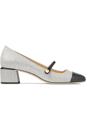 Jimmy Choo Elisa glitter-embellished 45mm pumps
