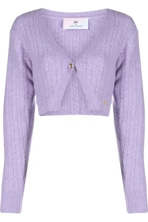 Chiara Ferragni Logo-embroidered cropped cardigan