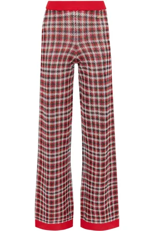 J.W.Anderson Check-pattern logo-plaque trousers