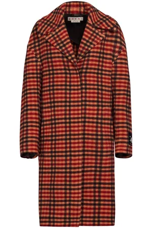 Marni Wavy Check wool coat