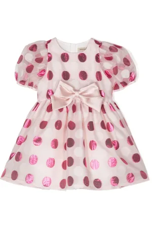 HUCKLEBONES LONDON Polka dot-print puff-sleeve dress