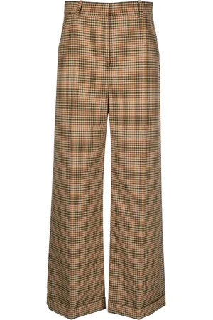 Kenzo Checked wide-leg trousers