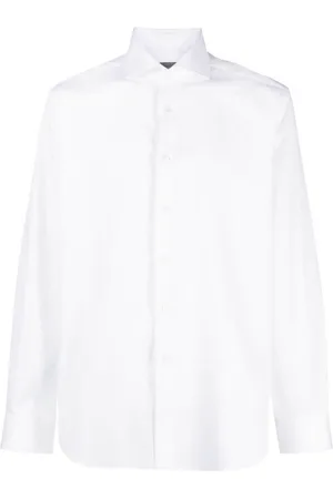 corneliani Cutaway-collar button-up shirt