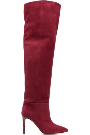 PARIS TEXAS Stiletto 100mm thigh-length suede boots