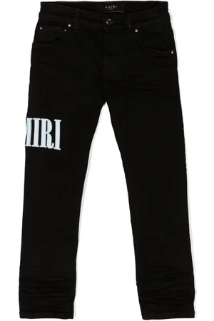 AMIRI Logo-appliqué mid-rise straight-leg jeans