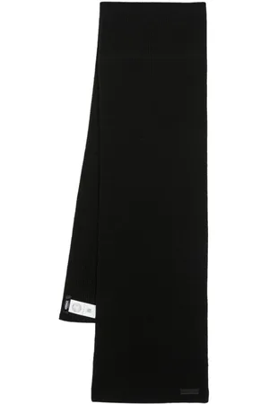 VERSACE Logo-appliqu� wool scarf