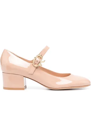 Gianvito Rossi Mary Ribbon 50mm patent leather pumps
