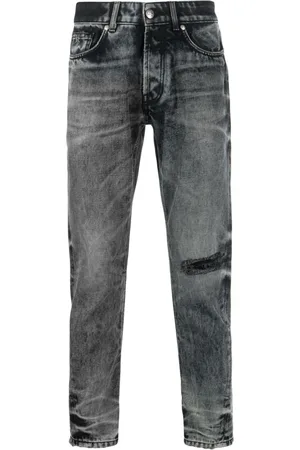 John Richmond Mick whiskering-effect tapered jeans