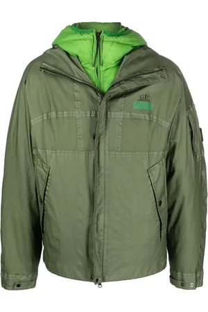C.P. Company Logo-print reversible down jacket