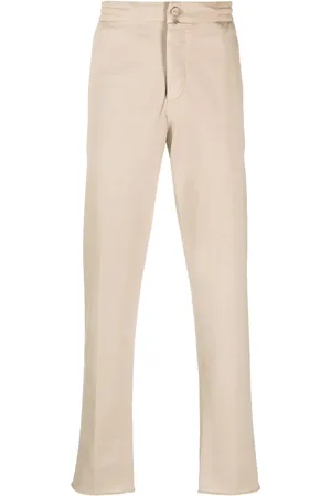 Kiton Logo-patch lyocell-blend chinos