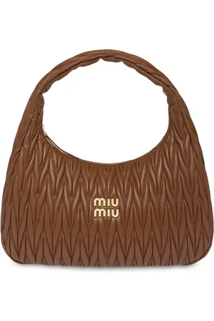 Miu Miu logo-embossed Leather Shoulder Bag - Farfetch