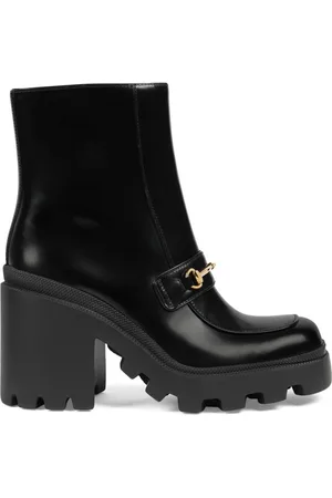 Gucci 72mm Horsebit-detail leather boots