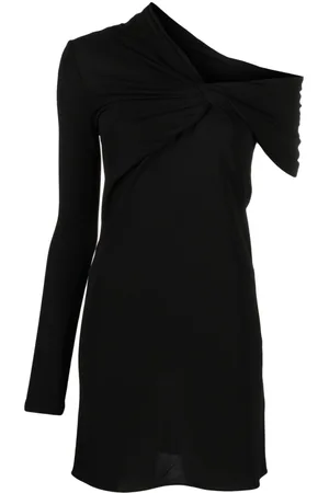 Saint Laurent Twist-front asymmetric minidress