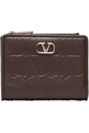 Valentino Garavani Toile Iconographe Bi-Fold Wallet - Brown