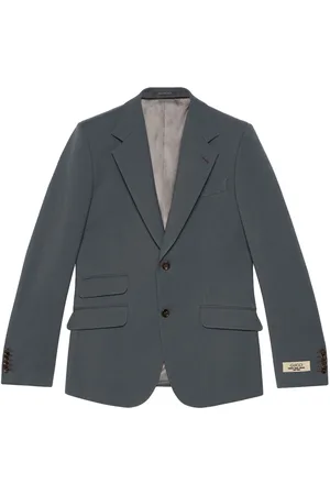 Gucci Logo-patch gabardine blazer