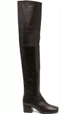 LEMAIRE 60mm leather thigh-high boots
