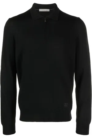 corneliani Short-zip virgin wool jumper