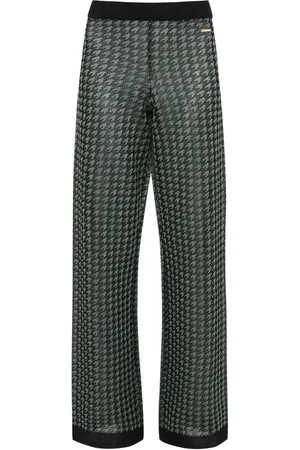J.W.Anderson Check-pattern logo-plaque trousers