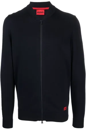 HUGO BOSS Zip-up cotton cardigan