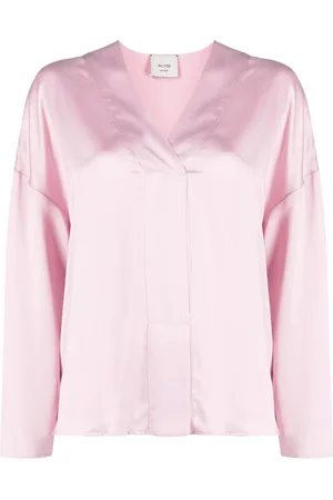 ALYSI V-neck silk shirt