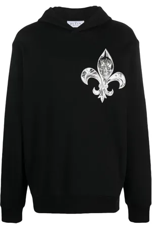 Philipp Plein Chrome skull-print cotton hoodie