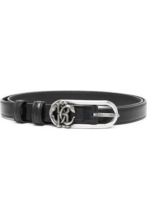 Roberto Cavalli Logo-buckle leather belt