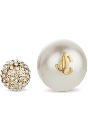 Jimmy Choo Auri logo-embellished stud earrings