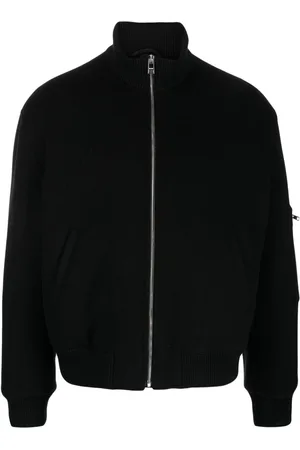 Msgm Logo-print zip-up bomber jacket