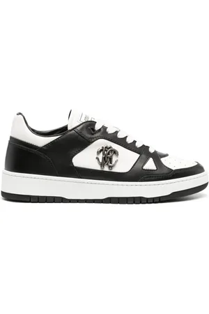 Roberto Cavalli Logo-plaque leather sneakers