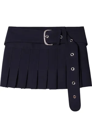 OFF-WHITE Belted pleated miniskirt