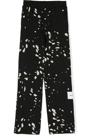 Msgm Graphic-print cotton trousers
