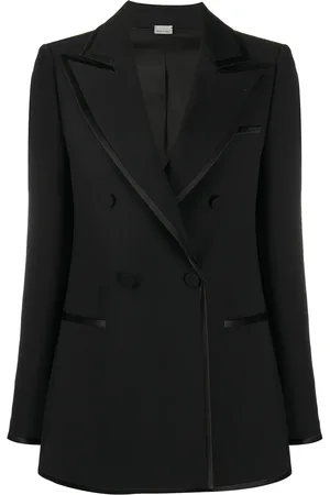 Gucci Double-breasted contrast-trim blazer