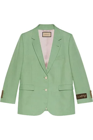 Gucci Eschatology label single-breasted jacket