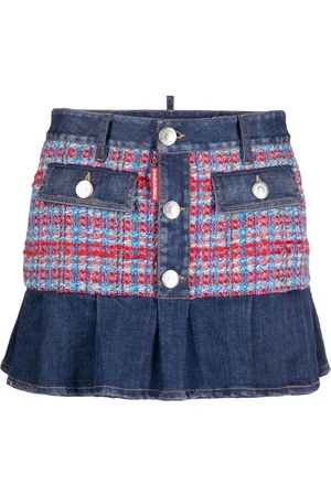 Dsquared2 Low-rise denim miniskirt