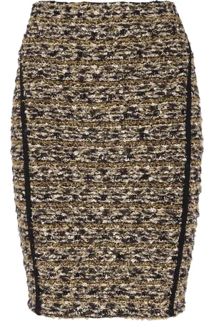 Balmain Lurex tweed knee-length skirt