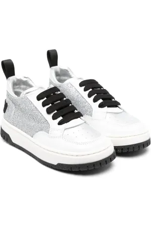Moschino Glitter-detail lace-up sneakers