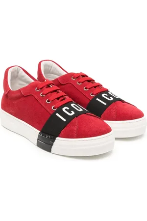 Dsquared2 Icon-stripe suede sneakers