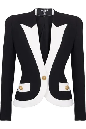 Balmain Two-tone crepe blazer