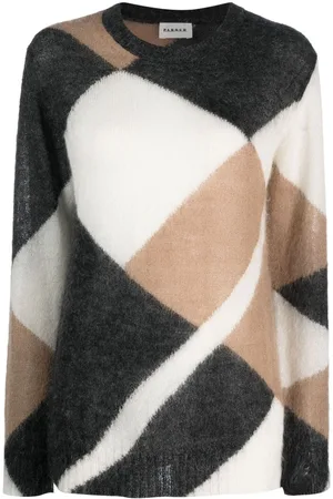 P.A.R.O.S.H. Geometric-pattern mohair jumper