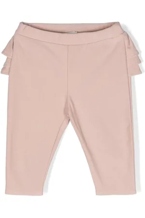 DOUUOD KIDS Ruffled-detailing cotton leggings