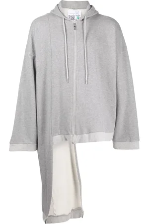 Natasha Zinko Asymmetric zip-up cotton hoodie