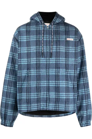 Marni Logo-patch check-print jacket