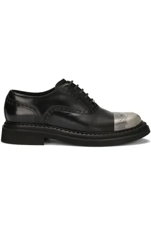 Dolce & Gabbana Francesina contrast-toecap rubber Derby shoes
